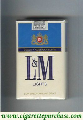L&M Quality American Blend Lights blue Lights cigarettes soft box